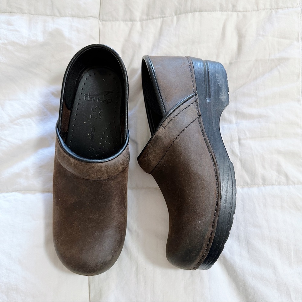 Dansko Professional Brown Leather Clogs